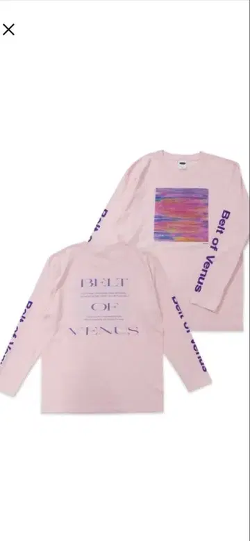 Belt of Venus 긴팔 T셔츠 옅은 핑크