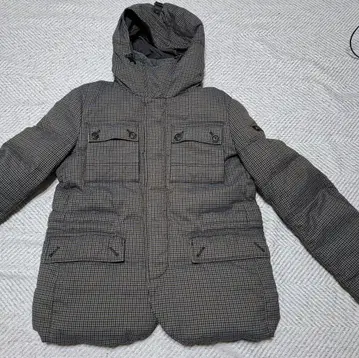 [ 새상품급 ] PEUTEREY 체크 무늬 다운 자켓 남성용