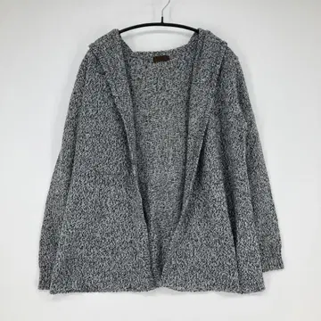 PROFILE 후드 부착 가디건 그레이 계열 사이즈 38