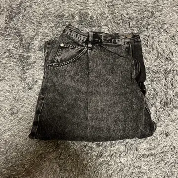 다크 그레이 스트레이트 데님 하이웨스트 ergo