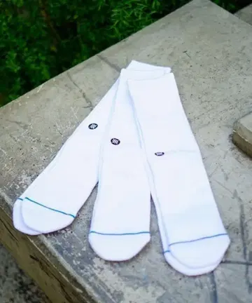 STANCE 스탠스 삭스 무지 양말 3족 세트 화이트