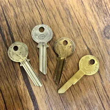 레어 디자인 USA 앤티크 키 & 가죽 키 커버 세트