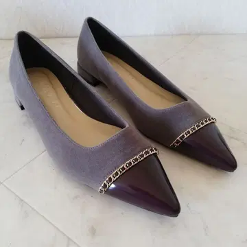 미사용!! LE TALON 루탈론 로우힐 펌프스 23cm