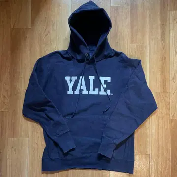YALE 네이비 후드티 리버스 위브형