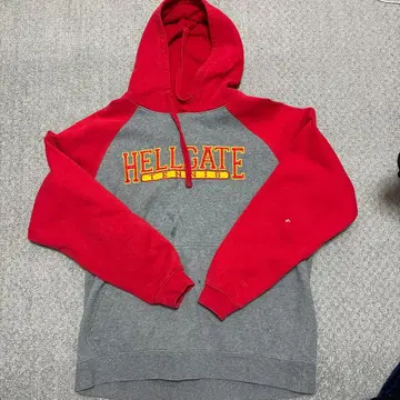 HELLGATE 후드티 빨간색과 그레이
