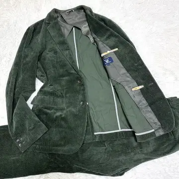 [ 레어 컬러 ] 꼼 사 커뮨 코듀로이 셋업 수트 L 그린 가을/겨울