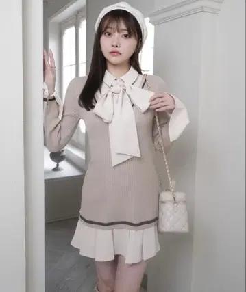 LIP SERVICE 셔츠 도킹 플리츠 원피스