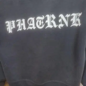 PHATRNK 블랙 후드 부착 후드티
