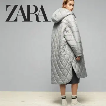 ZARA 충전솜 퀼팅 오버 사이즈 다운 코트