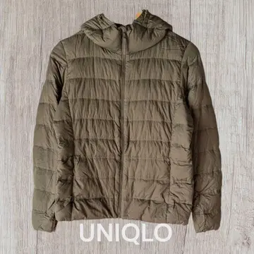 UNIQLO 후드 부착 다운 자켓 올리브