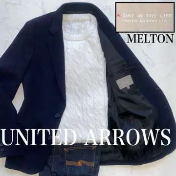 UNITED ARROWS 새상품급 S 멜톤 온오프 겸용 보온성 고급스러움