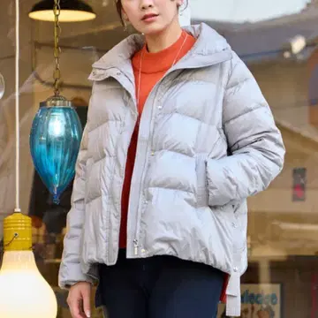 missel 미제르 샴브레이 타프타 다운 자켓 LL 그레이