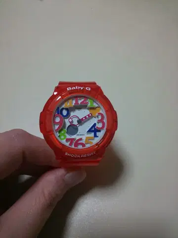 Baby-G BGA-131 캔디 컬러 레드 배터리 소모 있음
