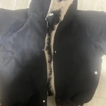블랙 퍼 라이닝 자켓