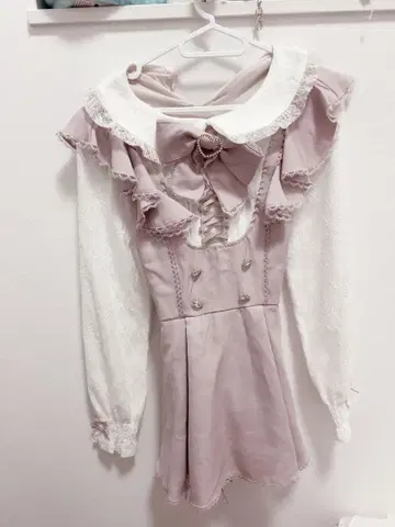 LIZLISA 프릴 스핀들 셋업 핑크 지뢰계 양산형