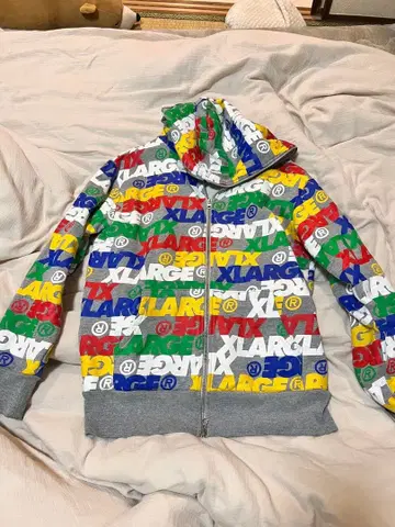 XLARGE 멀티 컬러 풀 집업 후드티