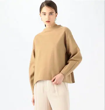 Ballsey 보르지 울 밀드 콤비 모크넥 풀오버