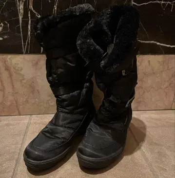 HawkIns sport 퍼 블랙 나일론 부츠 통굽 스노우 적용