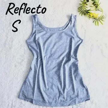 [택 포함 새상품] Reflect 고급 블루 그레이 라메 믹스 탱크탑 S
