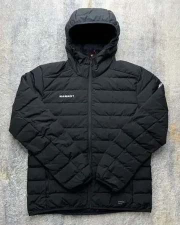 새상품 MAMMUT 마무트 후드 부착 다운 자켓 블랙 M