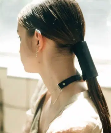 SYKIA Leather Hair Pierce (L)