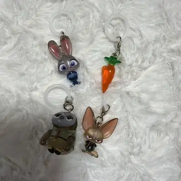 주토피아 메지루시 액세서리 가챠 4개 세트