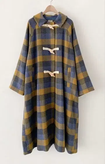 사만사 모스모스 [태즈메이니아 울] 2WAY 옷깃 롱 코트 블루