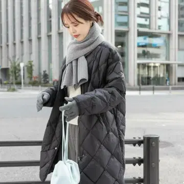 라이트 다운 퀼트 롱 코트 어반 리서치 블랙