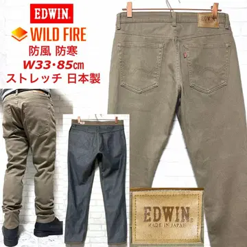 EDWIN 속기모 보온 방한 스트레치 데님 일본제 와일드 파이어
