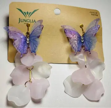정글리아 JUNGRIA 오키나와 나비 귀찌 귀걸이 액세서리