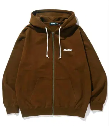 XLARGE 지퍼 후드티 브라운 L 사이즈