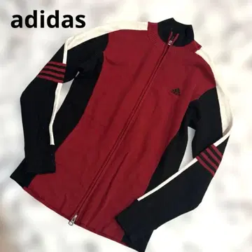 아디다스 골프 방한 집업 자켓 (빨검)