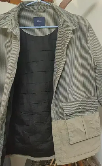 스트라이프 충전솜 코트*M*