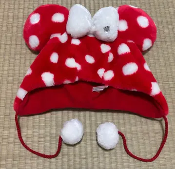 새상품급 디즈니 팬캡 빨간색 도트 미니