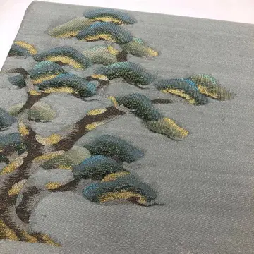 고급 후쿠로 오비 소나무 오타이코 패턴 직조된 소나무