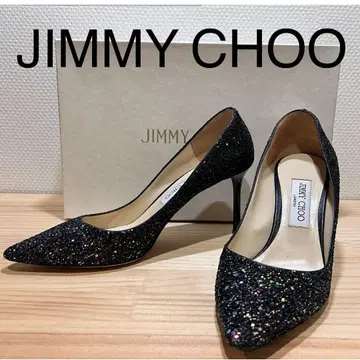 지미추 JIMMY CHOO 글리터 펌프스 블랙 라메 26.0