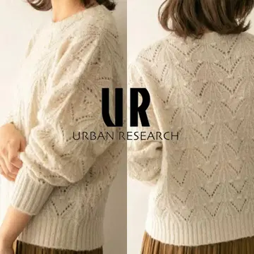 어반 리서치 팝콘 니트 울 알파카 혼방 아이보리