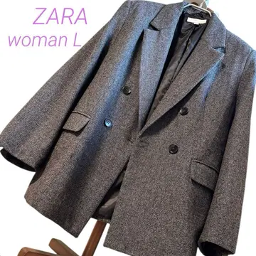 ZARA 여성용 자켓 L 새상품급 어깨 패드 헤링본 올해 구매