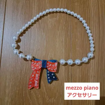 mezzo piano 리본형 펜던트 목걸이