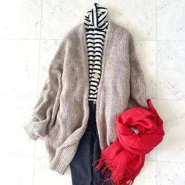 컨디션 최상 개럴개런트 고급 실크모헤어 니트 가디건 루즈핏