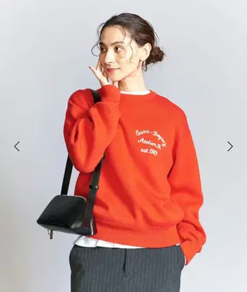 유나이티드 애로우즈 자수 포함 긴팔 니트