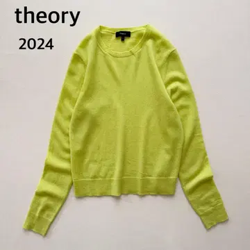 24AW Theory 캐시미어 100% 크루넥 니트 그린아일