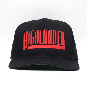80s 하이랜더 TV 시리즈 영화 프로모션 자수 캡 블랙