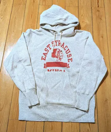 새상품급 L 사이즈 상당 파랑 택 리버스 위브 후드티 칼리지 로고