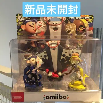 새상품 amiibo 스리미 연합 세트 후우카 우츠호 만타로 스프라툰