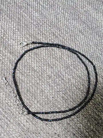 정가 14800엔! 미사용품 블랙 스피넬 목걸이 여성용 or 남성용