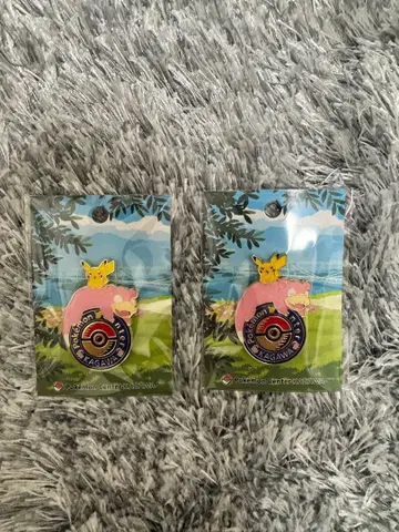 포켓몬 센터 카가와 한정 야돈 피카츄 로고 핀즈 2개