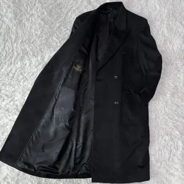 캐시미어 100/XL 상당 Thamespoint 더블 체스터 코트 블랙