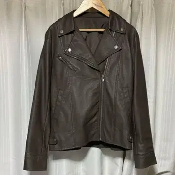 인조 가죽 더블 라이더 자켓 아우터 애쉬 그레이