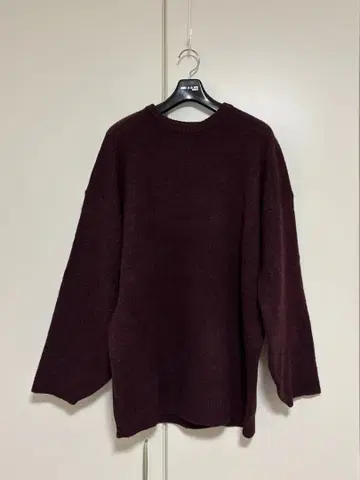 ADRER 아들러 극상 퍼지 니트 와인 레드 L 사이즈